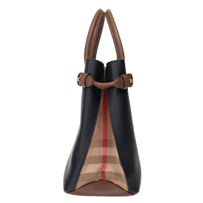Bolsa-Burberry-Timmed-Banner-Preta-e-Marrom-