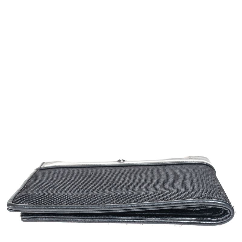 Carteira-Montblanc-Couro-e-Tecido-Preto-