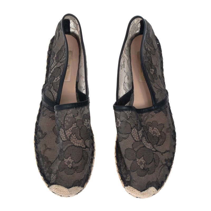 Espadrille-Valentino-Garavani-Renda-Preta-