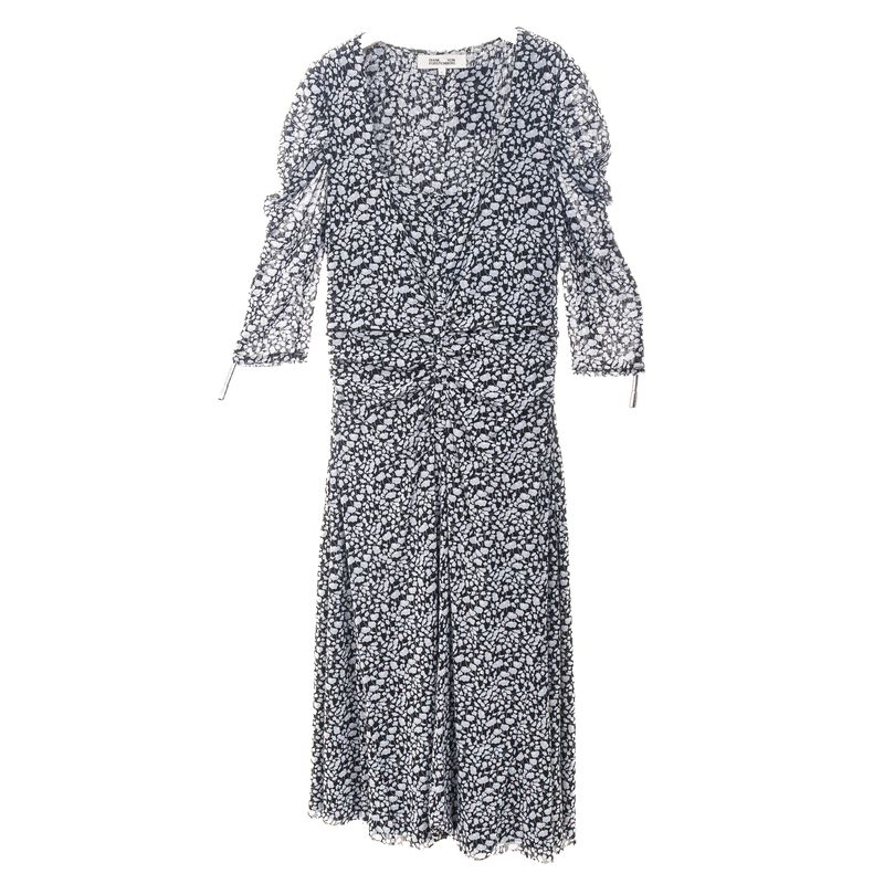 Vestido-Diane-Von-Furstenberg-Floral-Azul-e-Preto-