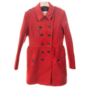Sobretudo Burberry Lã Vermelho