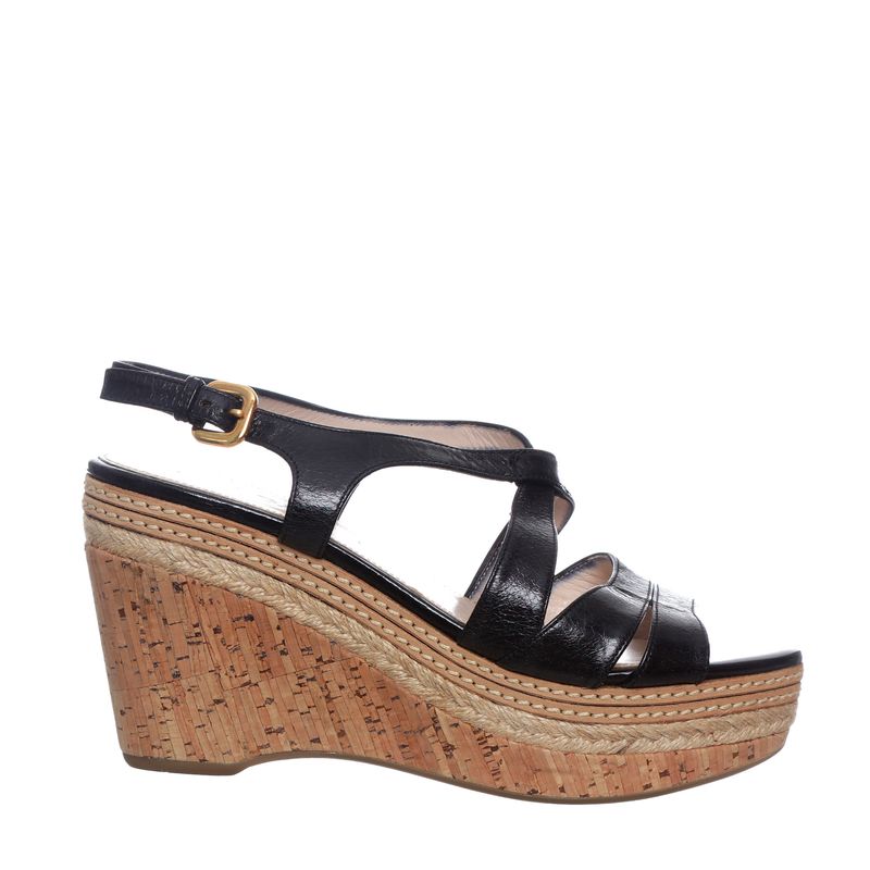 Sandalia-Prada-Anabela-Couro-Preto