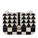 Bolsa-Valentino-Glam-Lock-Bordada-Preta-e-Branca