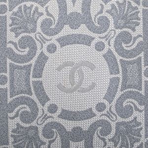 Gravata Chanel Estampada Cinza