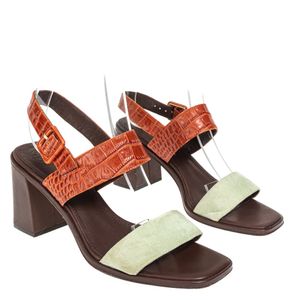 Sandália Tory Burch Marrom e Camurça Verde