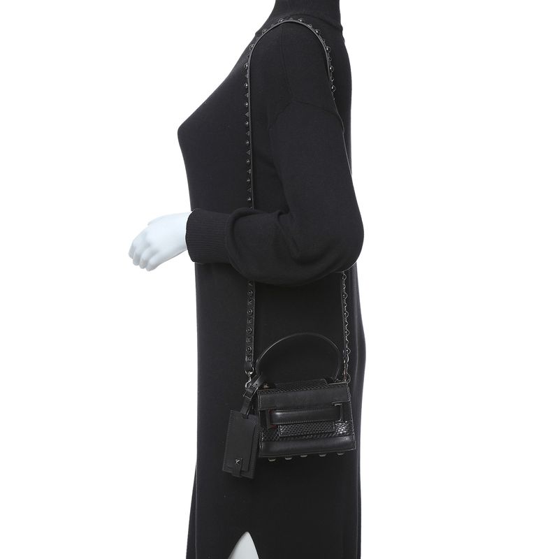 Bolsa-Valentino-Garavani-Couro-e-Couro-Exotico-Preto