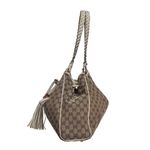 Bolsa-Gucci-GG-Canvas-Peggy-Tassel-Tote-Branca