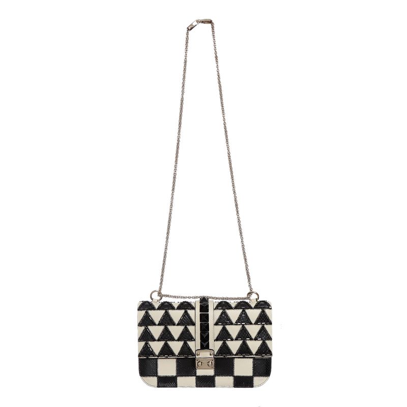 Bolsa-Valentino-Glam-Lock-Bordada-Preta-e-Branca