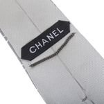 Gravata-Chanel-Estampada-Cinza