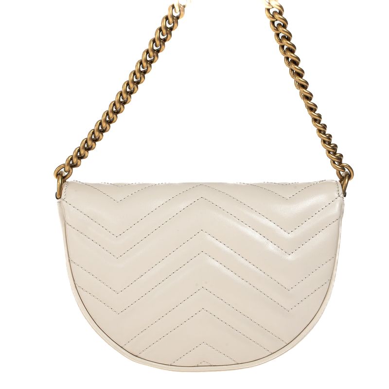 Bolsa-Gucci-Mini-Marmont-Crossbody-Branca-