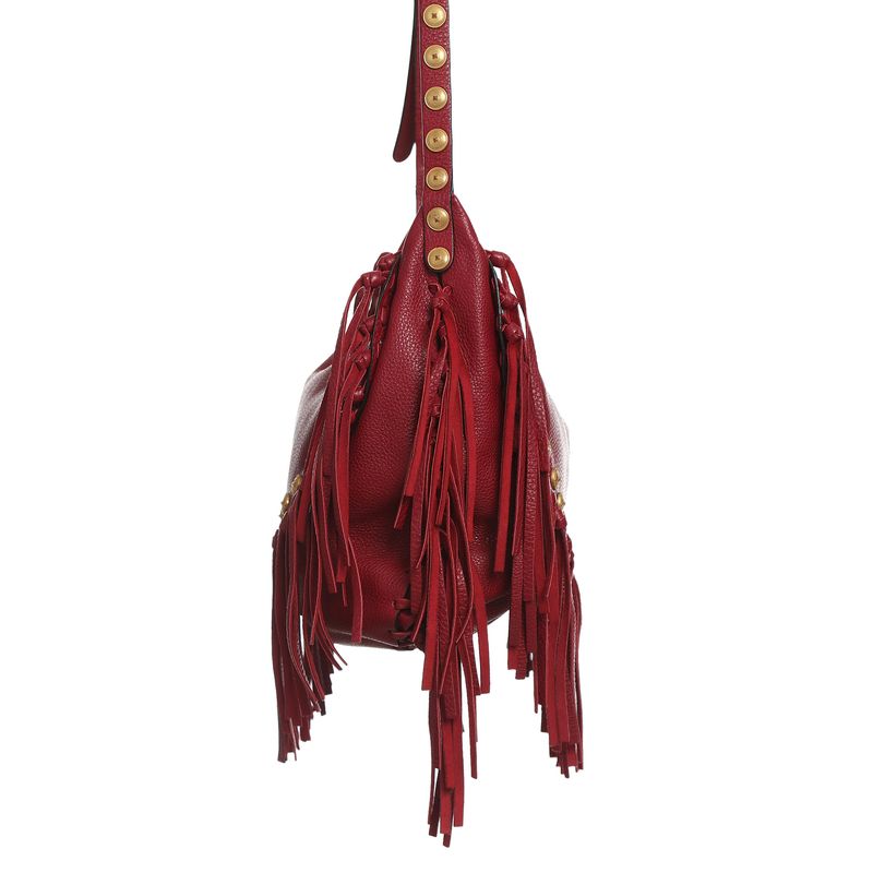 Bolsa-Valentino-Garavani-C-Rockee-Studded-Fringe-Couro-Vermelho