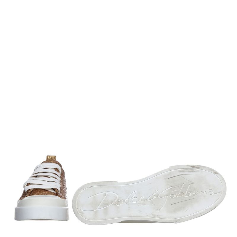 Tenis-Dolce---Gabbana-Texturizado-Dourado
