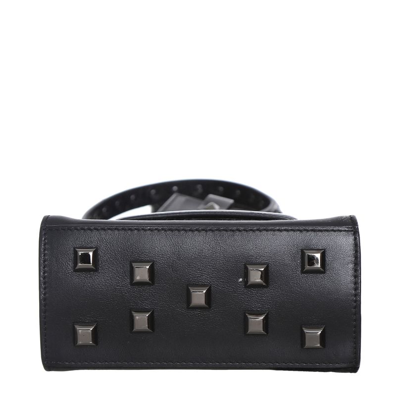 Bolsa-Valentino-Garavani-Couro-e-Couro-Exotico-Preto