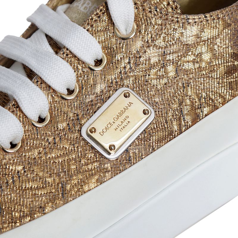 Tenis-Dolce---Gabbana-Texturizado-Dourado