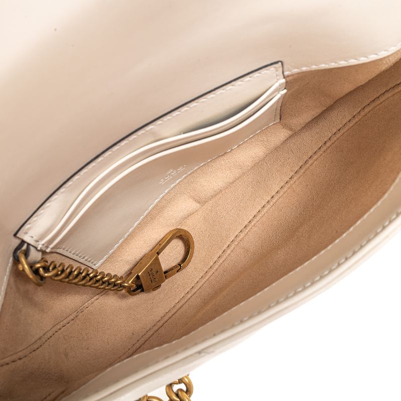 Bolsa-Gucci-Mini-Marmont-Crossbody-Branca-