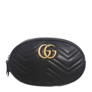 Pochete Gucci Marmont Couro Preto
