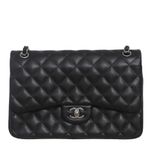 Bolsa-Chanel-Double-Flap-Jumbo-Lambskin-Preto