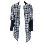 Casaco-Mixed-Bond-Longo-Tweed-Preto-e-Branco