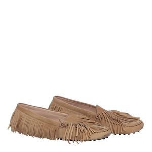 Mocassim Tod's Franjas em Camurça Bege