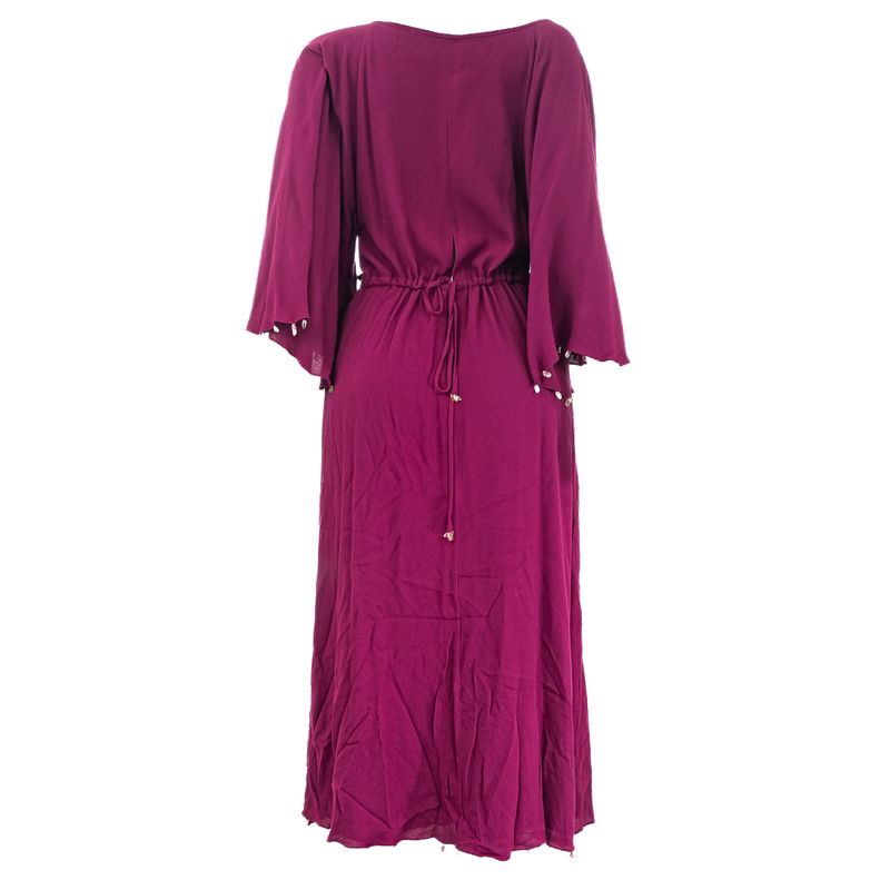Vestido-Cris-Barros-Contas-Pedras-Tecido-Vinho