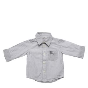 Camisa Burberry Listrada Cinza Infantil