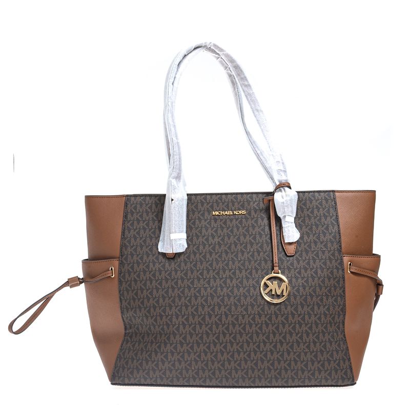 Bolsa-Michael-Kors-Gylli-Tote-Monograma-Marrom