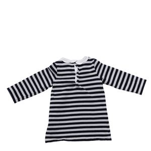 Vestido Jacadi Paris Listrado Azul Infanitl