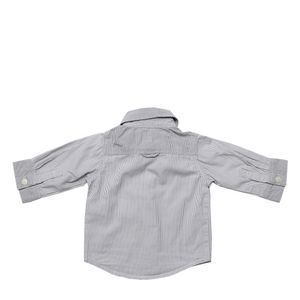 Camisa Burberry Listrada Cinza Infantil