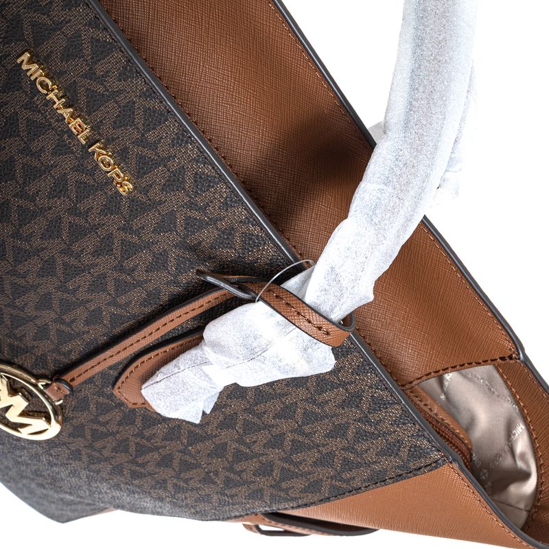 Bolsa-Michael-Kors-Gylli-Tote-Monograma-Marrom