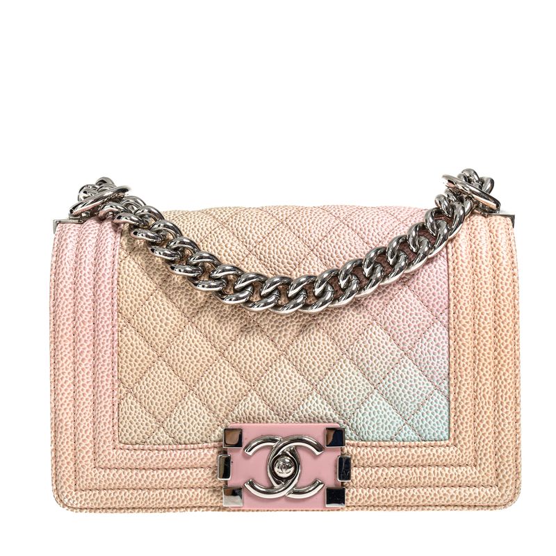 Bolsa-Chanel-Boy-Caviar-Degrade-Colorida