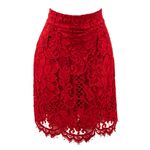 Saia-Dolce---Gabbana-em-Renda-Vermelha