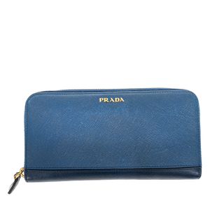 Carteira Prada Saffiano Azul