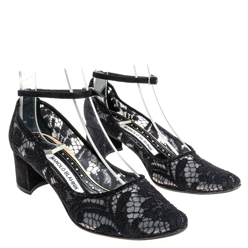 Sapato-Manolo-Blahnik-Renda-Preto