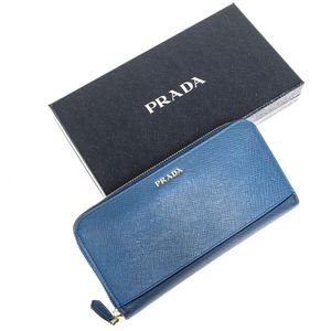 Carteira Prada Saffiano Azul