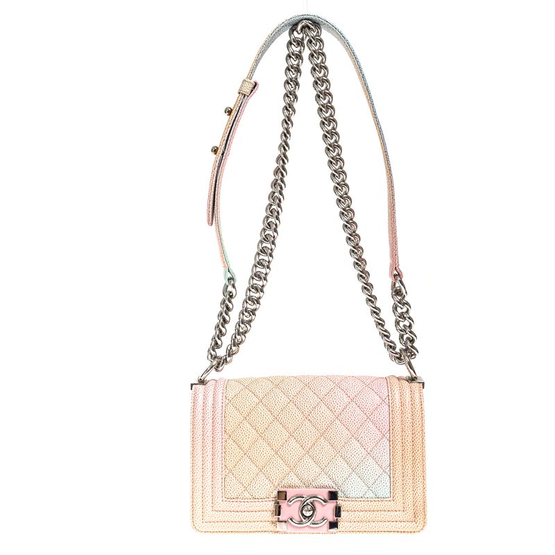 Bolsa-Chanel-Boy-Caviar-Degrade-Colorida