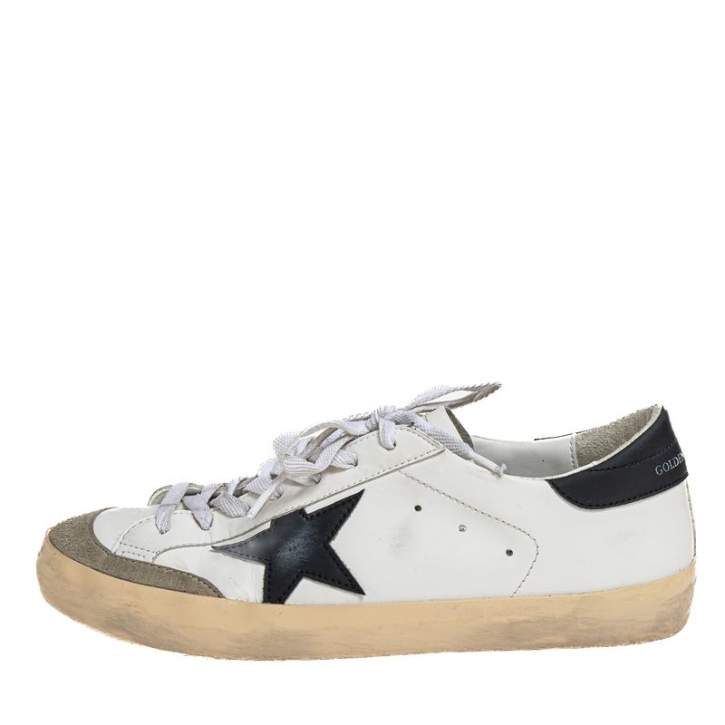 Tenis-Golden-Goose-Super-Star-Branco-e-Preto