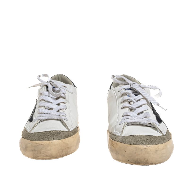 Tenis-Golden-Goose-Super-Star-Branco-e-Preto