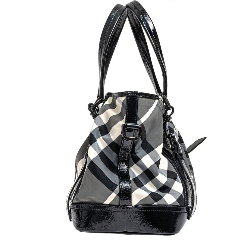 Bolsa-Burberry-Beat-Verniz-Preto-e-Housecheck-