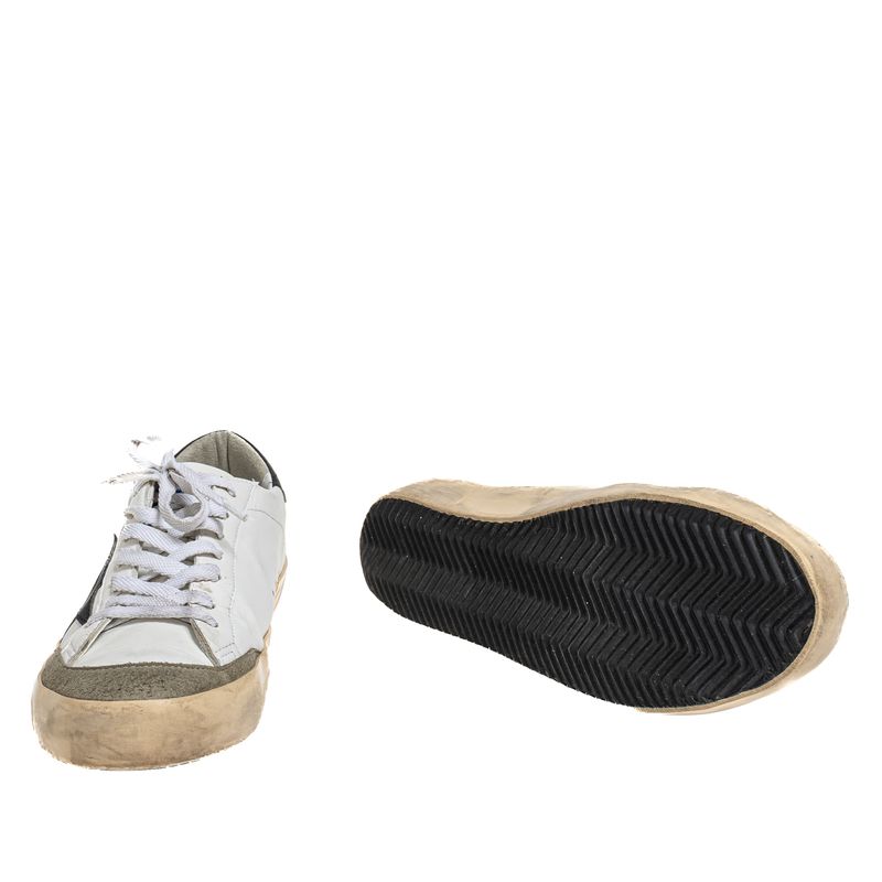 Tenis-Golden-Goose-Super-Star-Branco-e-Preto