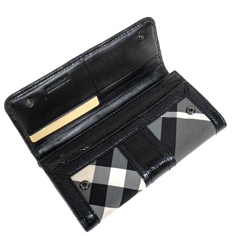 Carteira-Burberry-Couro-Preto-e-Housecheck-