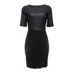 Vestido-Bergdorf-Goodman-Couro-e-Camurca-Preto