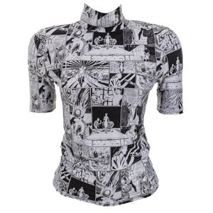 Blusa Coperni Estamada Preta e Branca