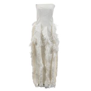 Vestido Cult Gaia Franjas Branco