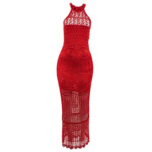 Vestido Andrea Almeida Vanessa Tricô Vermelho