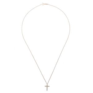 Colar Tiffany & Co. Cruz com Platina com Diamantes