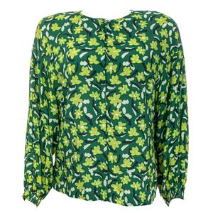 Camisa Andrea Marques Estampa Floral Verde