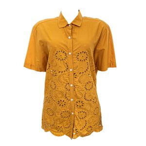 Camisa Andrea Marques Renda Amarela