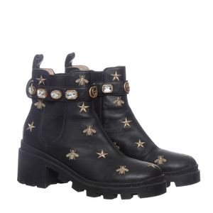 Bota Gucci Crystal Bee GG Marmont Chelsea