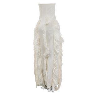 Vestido Cult Gaia Franjas Branco