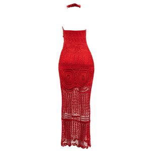 Vestido Andrea Almeida Vanessa Tricô Vermelho